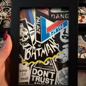 Batman Collage Art in Black Frame
